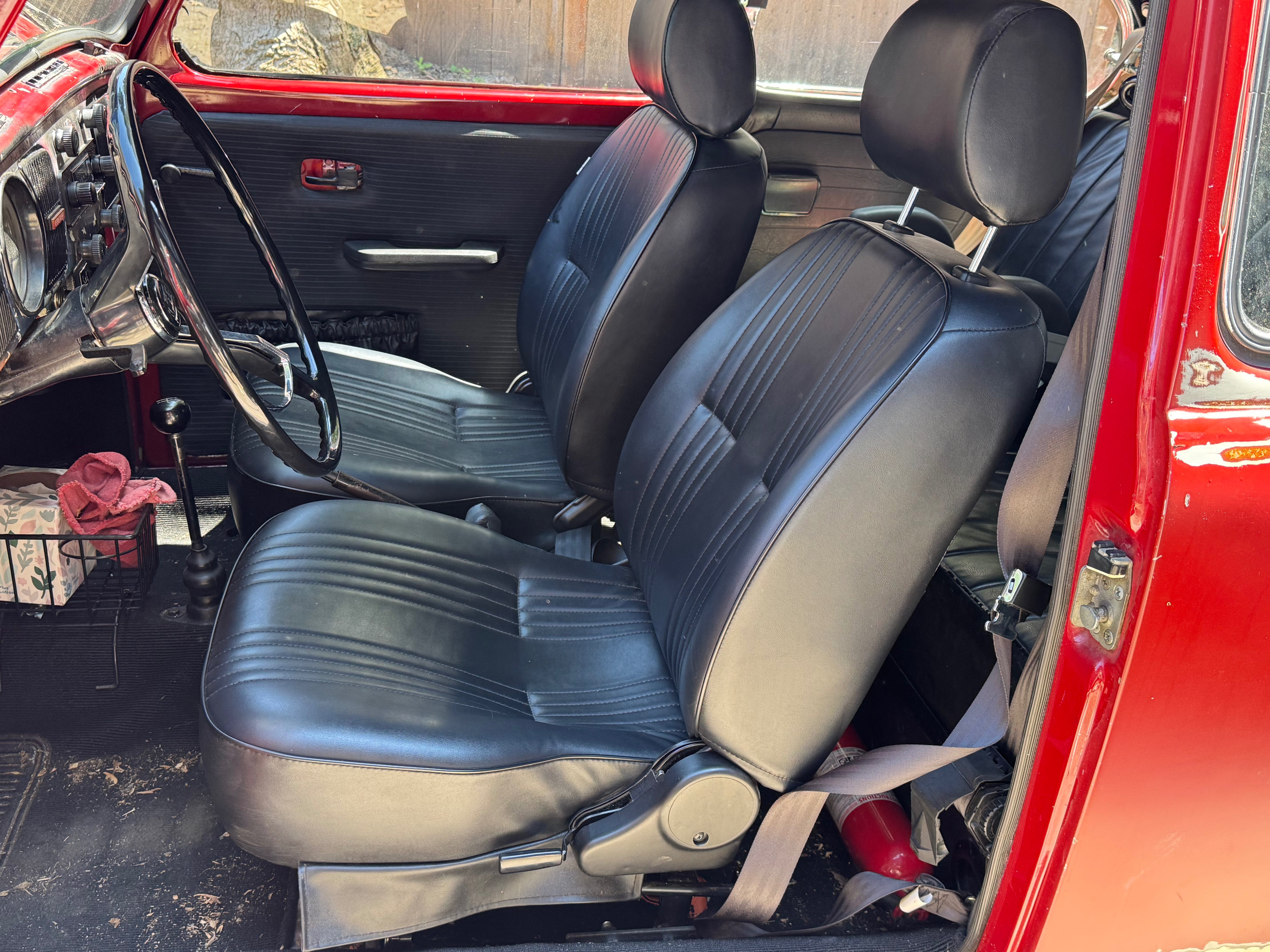 Interior seats in good condition with black vinyl